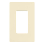 Lutron Claro Single Gang Designer Wall Plate Almond