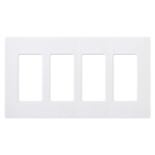 Lutron Pack of (12) - Claro Quadruple Gang Designer Wall Plate White