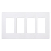 Lutron Claro Four Gang Designer Wall Plate White