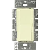 Lutron Diva 450 Watt 120 Volt Single Pole Magnetic Low Voltage Preset Dimmer with Locator Light Almond