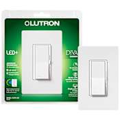 Lutron Diva 600 Watt 120 Volt Single Pole/3-Way Incandescent/Halogen CL Dimmer with Faceplate White