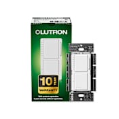 Lutron Maestro 75 Watt Single Pole LED+ Dual Dimmer and Switch with Clamshell Packaging White