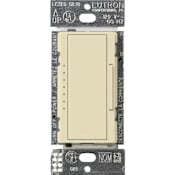 Lutron Maestro 120 Volt 600 Watt Single Pole/Multi Location Electronic Low Voltage Digital Fade Dimmer Almond