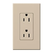 Lutron Architectural 125 Volt 15 Ampere Duplex Receptacle for Non-Dimming Use Taupe