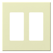 Lutron Architectural 2 Gang Wall Plate for 2 Accessories Almond
