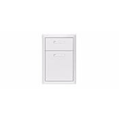 Lynx 16-1/4 Inch Wide Built-in Outdoor Double Drawer Storage Stainless Steel