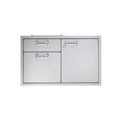 Lynx Professional 42 Inch Wide Double Drawers with Locking Access Door Stainless Steel