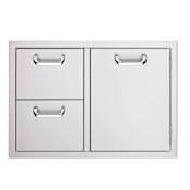Lynx Sedona 30 Inch Wide Double Drawers with Access Door Stainless Steel