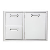 Lynx Sedona 36 Inch Wide Double Drawers with Access Door Stainless Steel