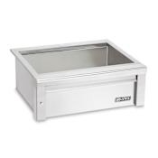 Lynx Professional 30" Single Drop In Stainless Steel Outdoor Sink with Blue LED Lights and Switch Stainless Steel