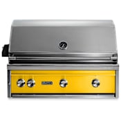 Lynx Grills Professional 69,000 BTU 36 Inch Wide Natural Gas Built-In Grill with All Trident Infrared Burners and Rotisserie California Poppy
