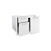 Lynx Grills 30 Inch Wide Double Drawers with Pull Out Trash Drawer Stainless Steel