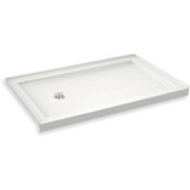 Maax B3Round 59-7/8" x 35-7/8" Rectangular Shower Base with Single Threshold and Left Drain White