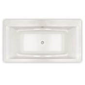 Maax Optik F 66" Free Standing Acrylic Soaking Tub with Center Drain and Overflow White