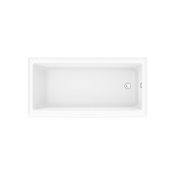 Maax Rubix 60" Three Wall Alcove Acrylic Soaking Tub with Right Drain, Overflow and Stain Resistant Surface White
