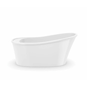 Maax Ariosa 60" Free Standing Acrylic Soaking Tub with Reversible Drain and Overflow White