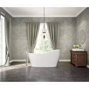 Maax Joan 61" Free Standing Acrylic Soaking Tub with Reversible Drain and Overflow White