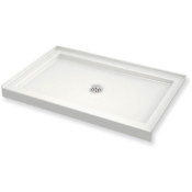Maax B3Round 47-7/8" x 31-7/8" Rectangular Shower Base with Single Threshold and Center Drain White