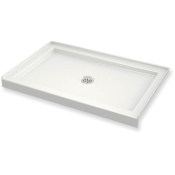 Maax B3Round 47-7/8" x 35-7/8" Rectangular Shower Base with Single Threshold and Center Drain White