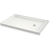 Maax B3Round 59-7/8" x 29-7/8" Rectangular Shower Base with Single Threshold and Right Drain White