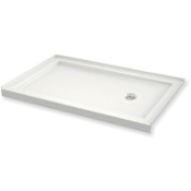 Maax B3Round 59-7/8" x 35-7/8" Rectangular Shower Base with Single Threshold and Right Drain White