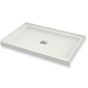Maax B3Square 47-7/8" x 33-7/8" Rectangular Shower Base with Single Threshold and Center Drain White