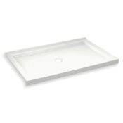 Maax B3Round 59-7/8" x 35-7/8" Rectangular Shower Base with Double Threshold and Center Drain White