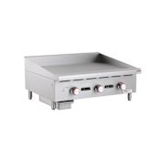 Magic Chef 36 Inch Wide Liquid Propane / Natural Gas Free Standing Griddle, 3 Burners, 102000 BTU's Stainless Steel