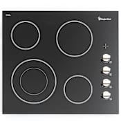 Magic Chef 24 Inch Wide Built-In Electric Cooktop with Indicator Light Stainless Steel