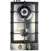 Magic Chef 12 Inch Wide 2 Burner Gas Cooktop with Continuous Cast Iron Grate and Liquid Propane Conversion Kit Stainless Steel