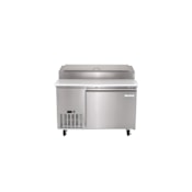 Magic Chef Norpole 50 Inch Wide 13.8 Cu. Ft. Free Standing Commercial Prep Table Refrigerator with Heavy-Duty Caster Wheels Stainless Steel