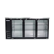 Magic Chef Norpole 72 Inch Wide 20 Cu. Ft. Free Standing Commercial Undercounter Refrigerator with Interior LED Lighting Black