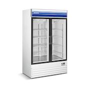 Magic Chef Norpole 48 Inch Wide 29 Cu. Ft. Side by Side Door Swing Reach-In Merchandiser Refrigerator White