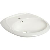 Mansfield Maverick 23-7/8" Vitreous China Pedestal Bathroom Sink with Single Faucet Hole and Overflow White