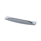 Manzoni Leaf 6-5/16 Inch Center to Center Zamac Rectangular Cabinet Pull from the Urban Modern Collection Polished Chrome