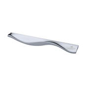 Manzoni Wave 6-5/16 Inch Center to Center Zamac Designer Cabinet Pull from the Urban Modern Collection Polished Chrome