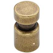Manzoni Mystic 9/16" Cylindrical Button Dot Industrial Cabinet Knob - Made in Italy Antique Florence