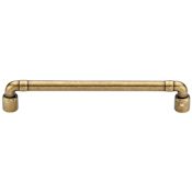 Manzoni Mystic 6-5/16" Center to Center Industrial Pipe Handle Cabinet Pull - Made in Italy Antique Florence