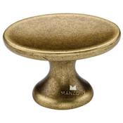 Manzoni Mystic 1-5/8" Mushroom Concave Oval Capri Cabinet Knob - Made in Italy Antique Florence