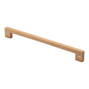 Manzoni Designer Wood 11-5/16" Center to Center Modern Squared Cabinet Handle / Drawer Pull Oak