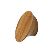 Manzoni Designer Wood 2-1/8" Modern Scandinavian Angled Oval Cabinet Knob Oak
