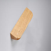 Manzoni Designer Wood 6-5/16" Center to Center Angled Flush Modern Finger Cabinet Pull Oak