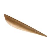 Manzoni Designer Wood 5-1/16" Center to Center Wave Natural Wood Left Handed Flush Mount Cabinet Pull Oak