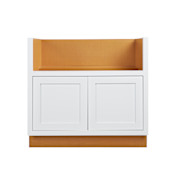 Maplevilles Cabinetry Inset 33" Wide x 35" Tall Double Door Base Cabinet Snow White