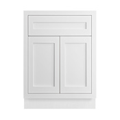 Maplevilles Cabinetry 24" Single Free Standing Vanity Cabinet Only - Less Vanity Top Snow White