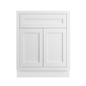 Maplevilles Cabinetry 27" Single Free Standing Vanity Cabinet Only - Less Vanity Top Snow White