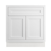 Maplevilles Cabinetry 30" Single Free Standing Vanity Cabinet Only - Less Vanity Top Snow White