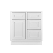 Maplevilles Cabinetry 30" Single Free Standing Vanity Cabinet Only - Less Vanity Top Snow White