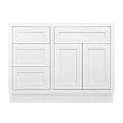 Maplevilles Cabinetry 42" Single Free Standing Vanity Cabinet Only - Less Vanity Top Snow White