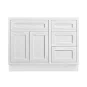 Maplevilles Cabinetry 42" Single Free Standing Vanity Cabinet Only - Less Vanity Top Snow White